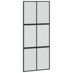 vidaXL Ușă glisantă cu set feronerie neagră 90x205cm sticlă securizată
