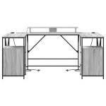 vidaXL Birou cu sertar Gri sonoma 182 x 101 x 87.5 cm Lemn compozit vidaXL Birou cu sertar Gri sonoma 182 x 101 x 87.5 cm Lemn compozit