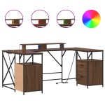vidaXL Birou cu sertar cu depozitare Stejar 182 x 101 x 87.5 cm Lemn compozit vidaXL Birou cu sertar cu depozitare Stejar 182 x 101 x 87.5 cm Lemn compozit