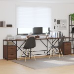 vidaXL Birou cu sertar cu depozitare Stejar 182 x 101 x 87.5 cm Lemn compozit vidaXL Birou cu sertar cu depozitare Stejar 182 x 101 x 87.5 cm Lemn compozit