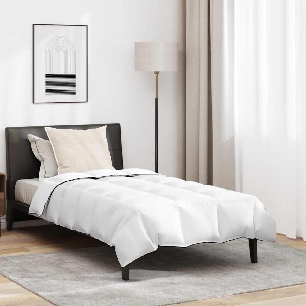 vidaXL Pilotă cu pernă 2 pcs Alb 135 x 220 cm Jos