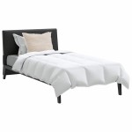 vidaXL Duvet de iarnă cu pernă 2 pcs Alb Pene de rață