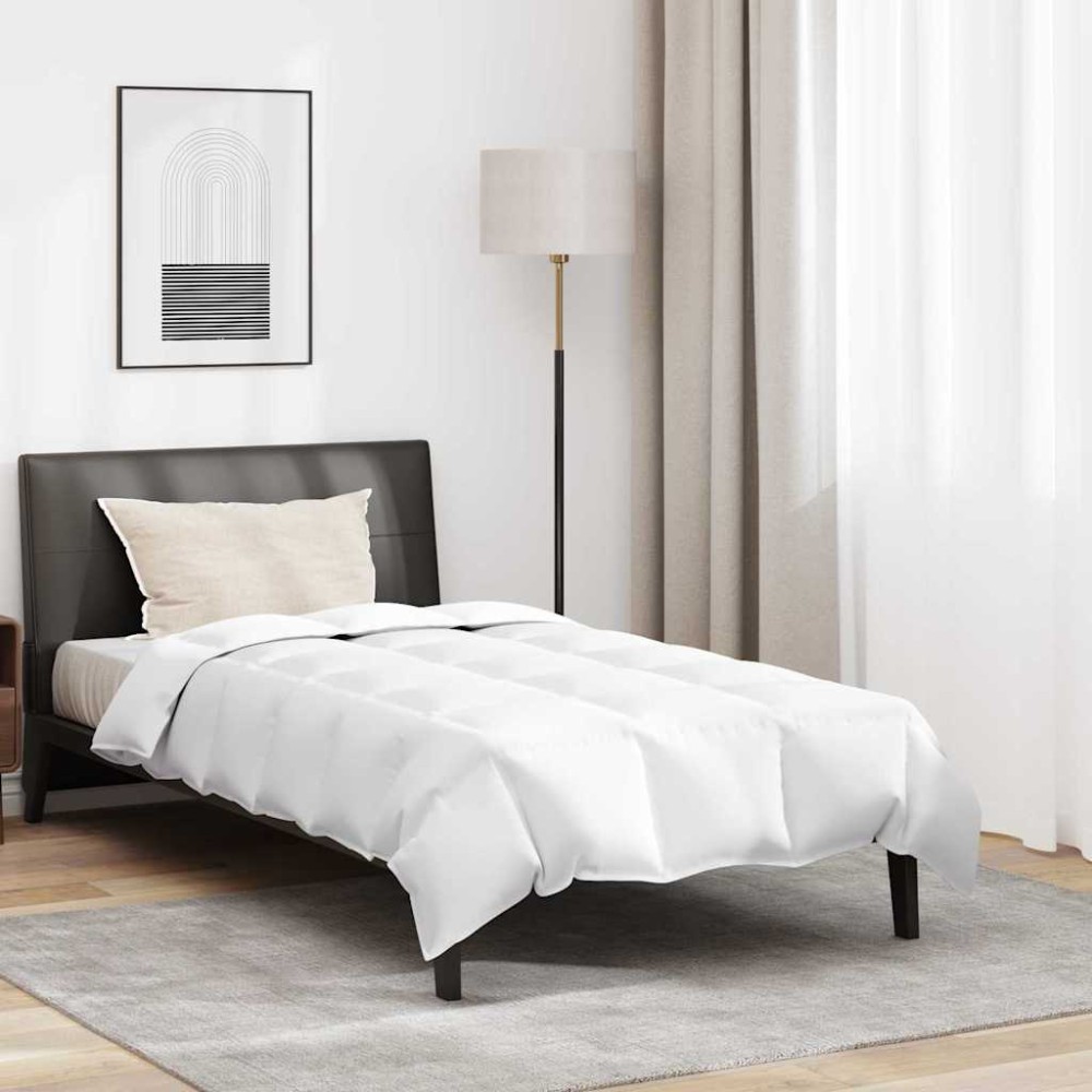 vidaXL Pilotă cu pernă 2 pcs Alb 155 x 220 cm Jos