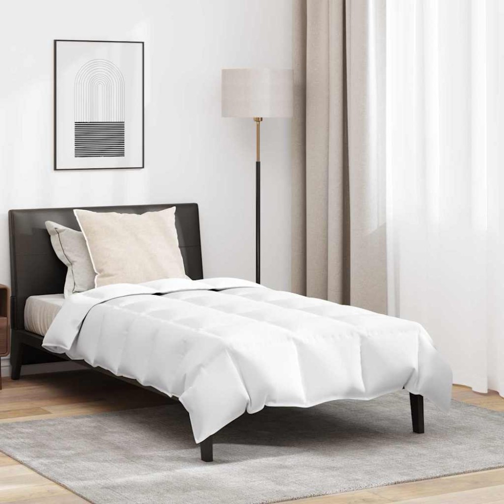 vidaXL Pilotă cu pernă 2 pcs Alb 135 x 200 cm Jos