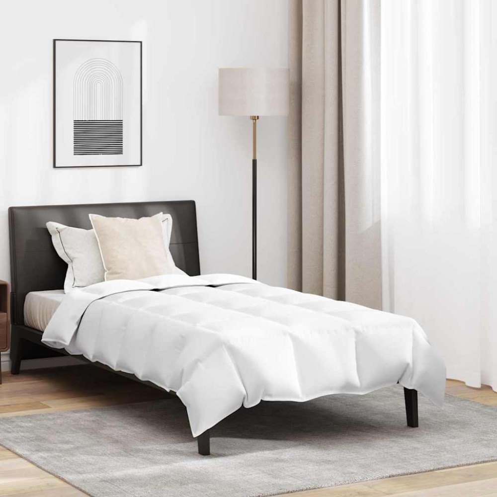 vidaXL Pilotă cu pernă 2 pcs Alb 155 x 200 cm Jos