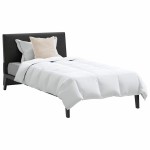 vidaXL Pilotă Altele cu pernă 2 pcs Alb 135 x 200 cm Jos vidaXL Pilotă Altele cu pernă 2 pcs Alb 135 x 200 cm Jos