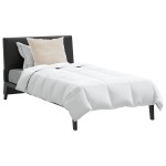 vidaXL Pilotă Altele cu pernă 2 pcs Alb 135 x 200 cm Jos vidaXL Pilotă Altele cu pernă 2 pcs Alb 135 x 200 cm Jos