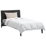 vidaXL Pilotă Altele cu pernă 2 pcs Alb 140 x 200 cm Jos vidaXL Pilotă Altele cu pernă 2 pcs Alb 140 x 200 cm Jos
