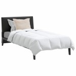 vidaXL Pilotă Altele cu pernă 2 pcs Alb 140 x 220 cm Jos vidaXL Pilotă Altele cu pernă 2 pcs Alb 140 x 220 cm Jos