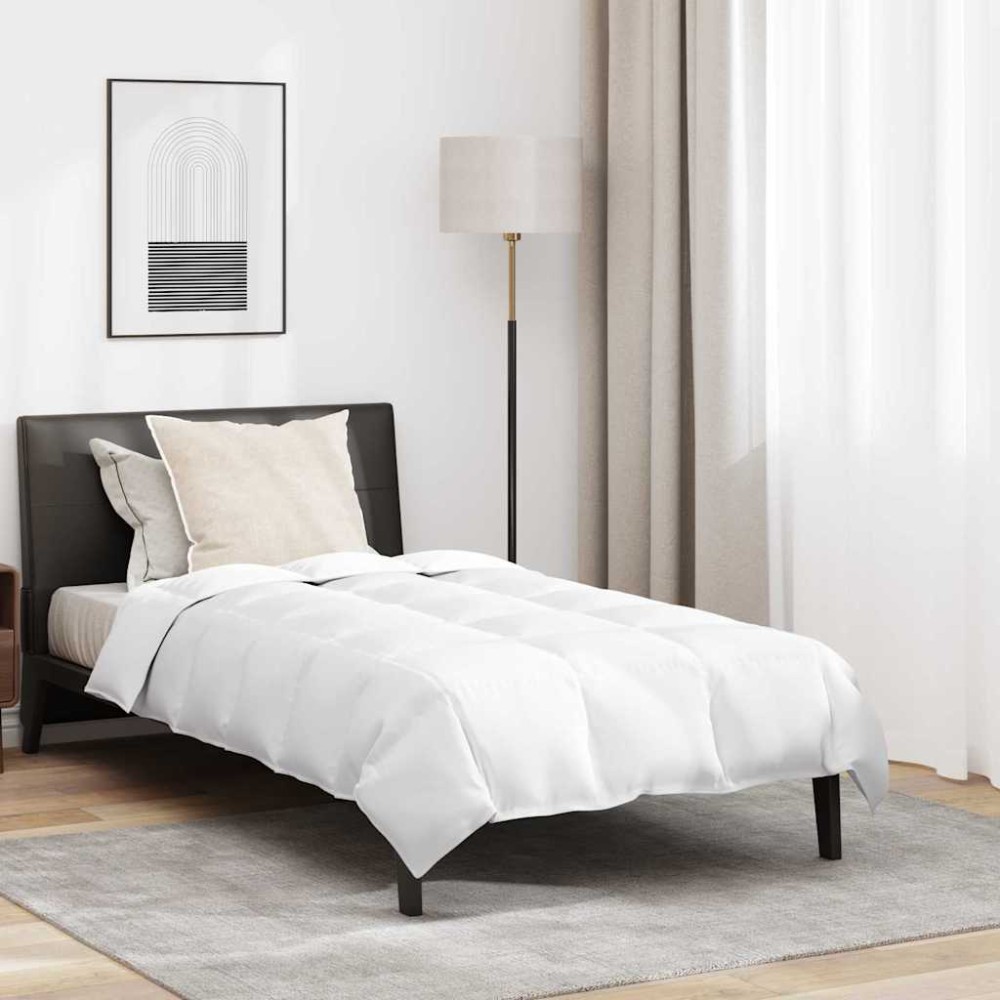 vidaXL Pilotă cu pernă 2 pcs Alb 140 x 200 cm Jos