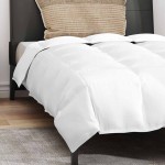 vidaXL Pilotă cu pernă 2 pcs Alb 140 x 220 cm Jos vidaXL Pilotă cu pernă 2 pcs Alb 140 x 220 cm Jos
