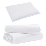 vidaXL Duvet 2 în 1 cu pernă 2 pcs Alb Pene de rață