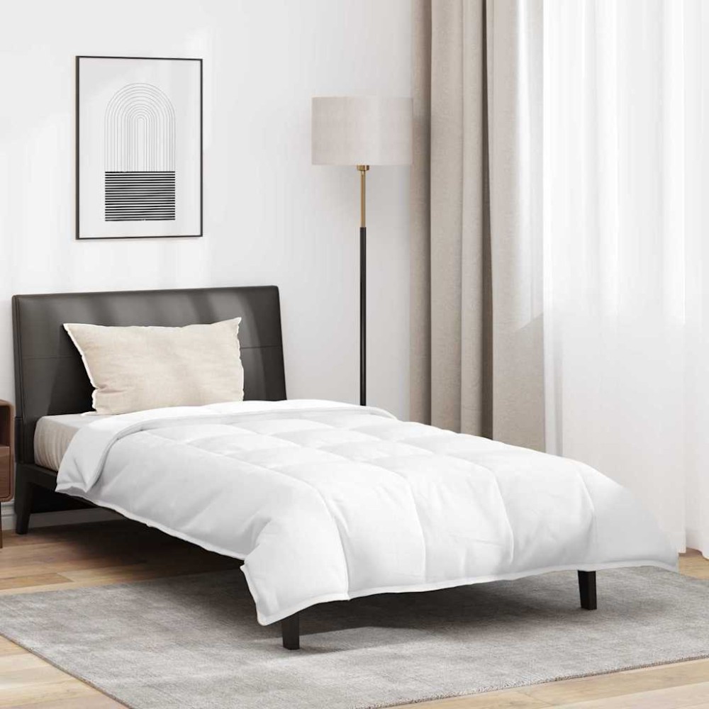 vidaXL Pilotă cu pernă 2 pcs Alb 155 x 200 cm Jos