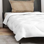 vidaXL Pilotă de vară cu pernă 2 pcs Alb 135 x 220 cm Microfibră vidaXL Pilotă de vară cu pernă 2 pcs Alb 135 x 220 cm Microfibră