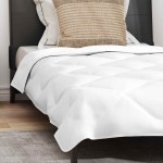 vidaXL Pilotă de vară cu pernă 2 pcs Alb 155 x 220 cm Microfibră vidaXL Pilotă de vară cu pernă 2 pcs Alb 155 x 220 cm Microfibră