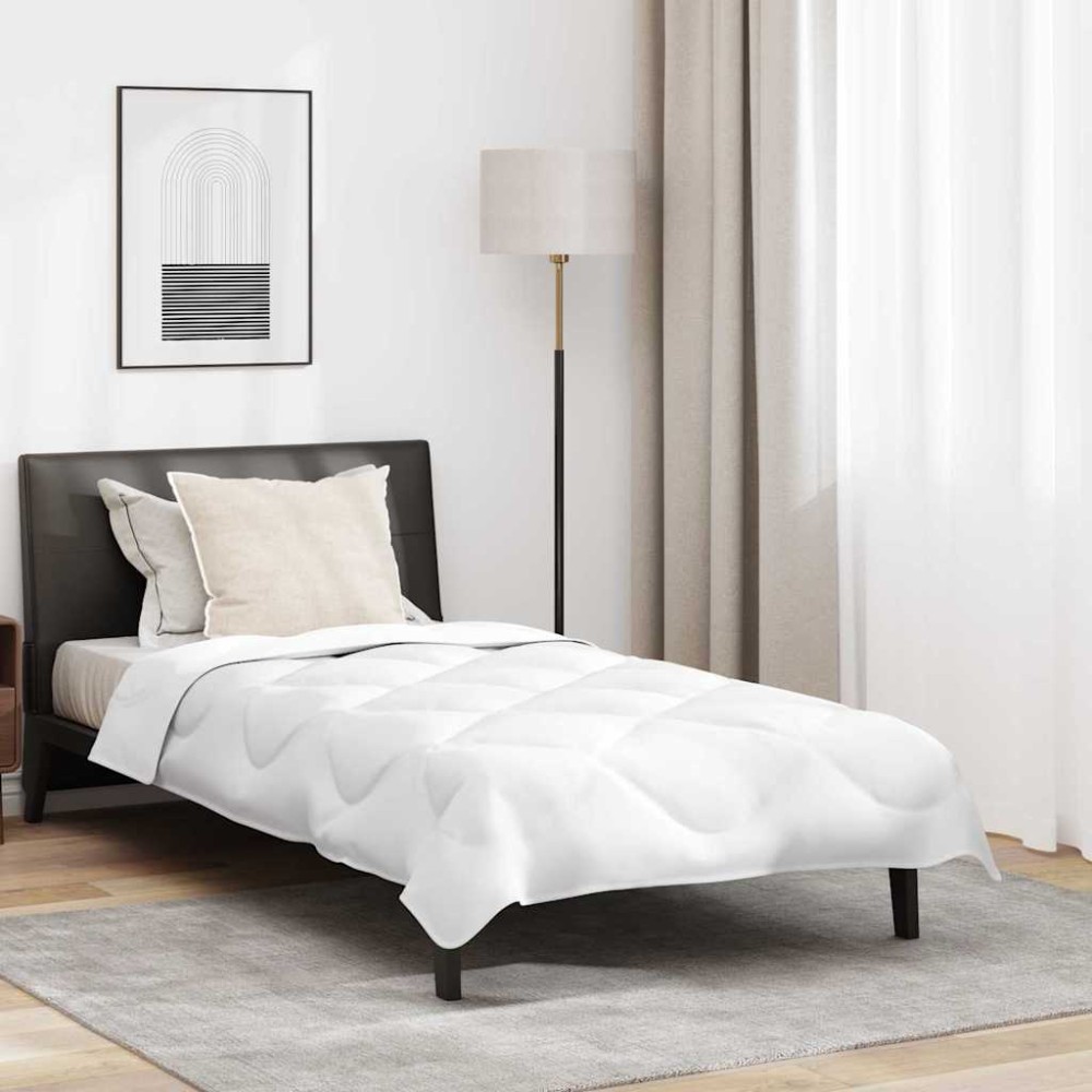 vidaXL Duvet cu Perne Altele cu pernă 2 pcs Alb 135 x 200 cm Microfibră