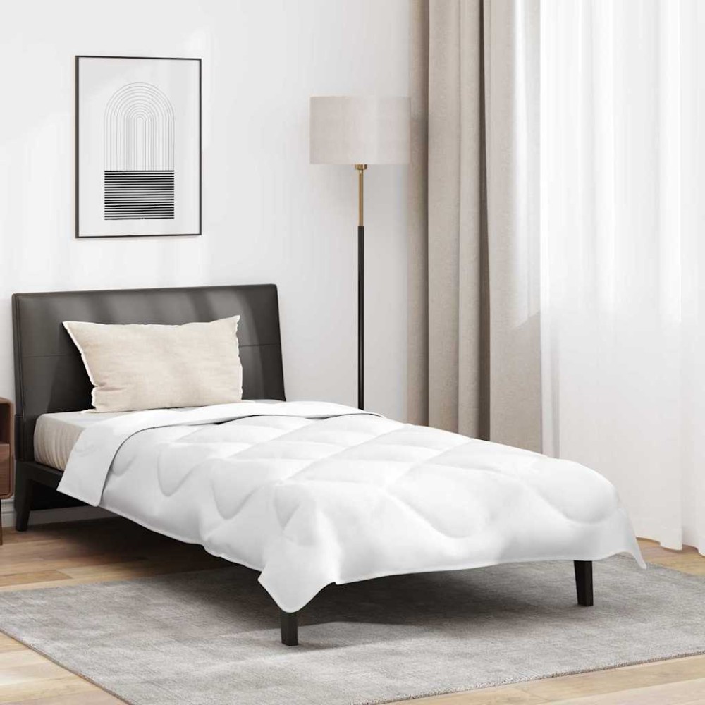 vidaXL Duvet cu Perne Altele cu pernă 2 pcs Alb 155 x 200 cm Microfibră