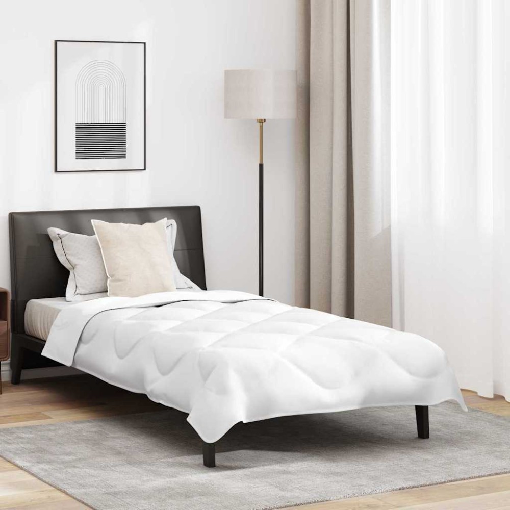 vidaXL Duvet cu Perne Altele cu pernă 2 pcs Alb 135 x 220 cm Microfibră