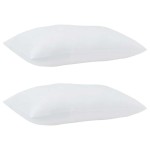 vidaXL Duvet pentru Toate Sezoanele cu pernă 2 pcs Alb Microfibră