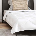 vidaXL Duvet pentru toate sezoanele Alb 155 x 200 cm Microfibră vidaXL Duvet pentru toate sezoanele Alb 155 x 200 cm Microfibră