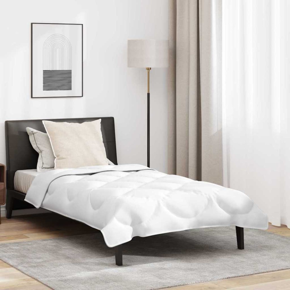 vidaXL Duvet 2 în 1 cu pernă 2 pcs Alb 135 x 200 cm Microfibră