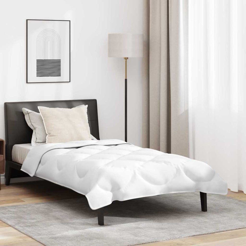 vidaXL Duvet 2 în 1 cu pernă 2 pcs Alb 140 x 220 cm Microfibră