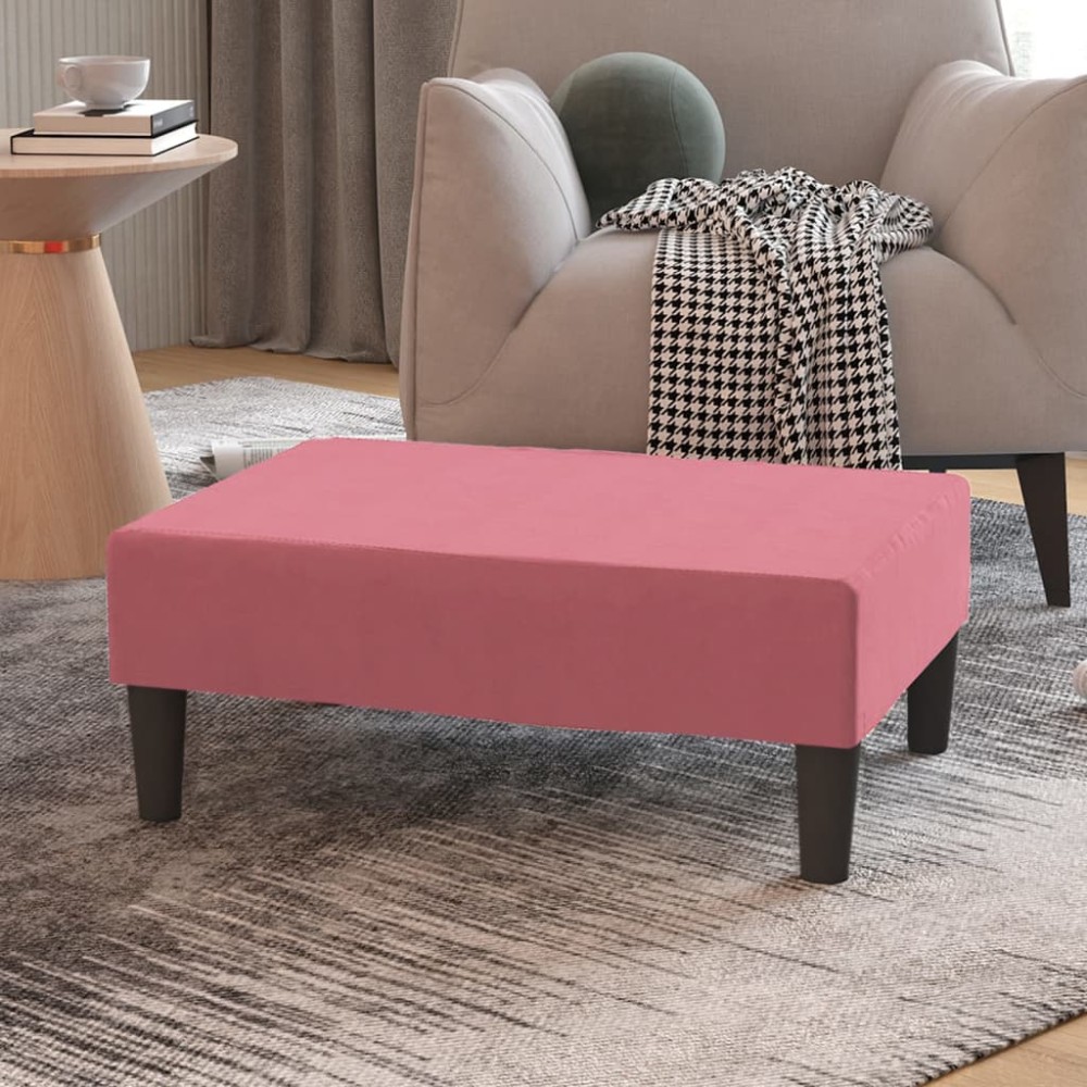 vidaXL Taburet, roz, 78x56x32 cm, catifea