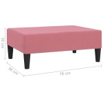 vidaXL Taburet, roz, 78x56x32 cm, catifea vidaXL Taburet, roz, 78x56x32 cm, catifea