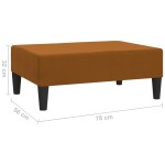vidaXL Taburet, maro, 78x56x32 cm, catifea vidaXL Taburet, maro, 78x56x32 cm, catifea