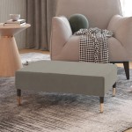 vidaXL Taburet, gri deschis, 78x56x32 cm, catifea vidaXL Taburet, gri deschis, 78x56x32 cm, catifea