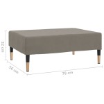 vidaXL Taburet, gri deschis, 78x56x32 cm, catifea vidaXL Taburet, gri deschis, 78x56x32 cm, catifea