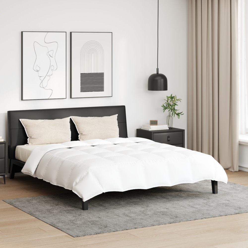 vidaXL Pilotă cu pernă 3 pcs Alb 240 x 220 cm Jos