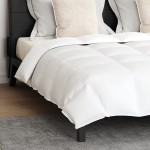 vidaXL Pilotă cu pernă 3 pcs Alb 240 x 220 cm Jos vidaXL Pilotă cu pernă 3 pcs Alb 240 x 220 cm Jos