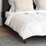 vidaXL Pilotă cu pernă 3 pcs Alb 240 x 220 cm Jos vidaXL Pilotă cu pernă 3 pcs Alb 240 x 220 cm Jos