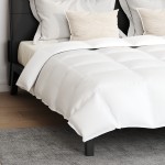 vidaXL Pilotă cu pernă 3 pcs Alb 260 x 220 cm Jos vidaXL Pilotă cu pernă 3 pcs Alb 260 x 220 cm Jos