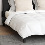 vidaXL Pilotă cu pernă 3 pcs Alb 240 x 260 cm Jos vidaXL Pilotă cu pernă 3 pcs Alb 240 x 260 cm Jos