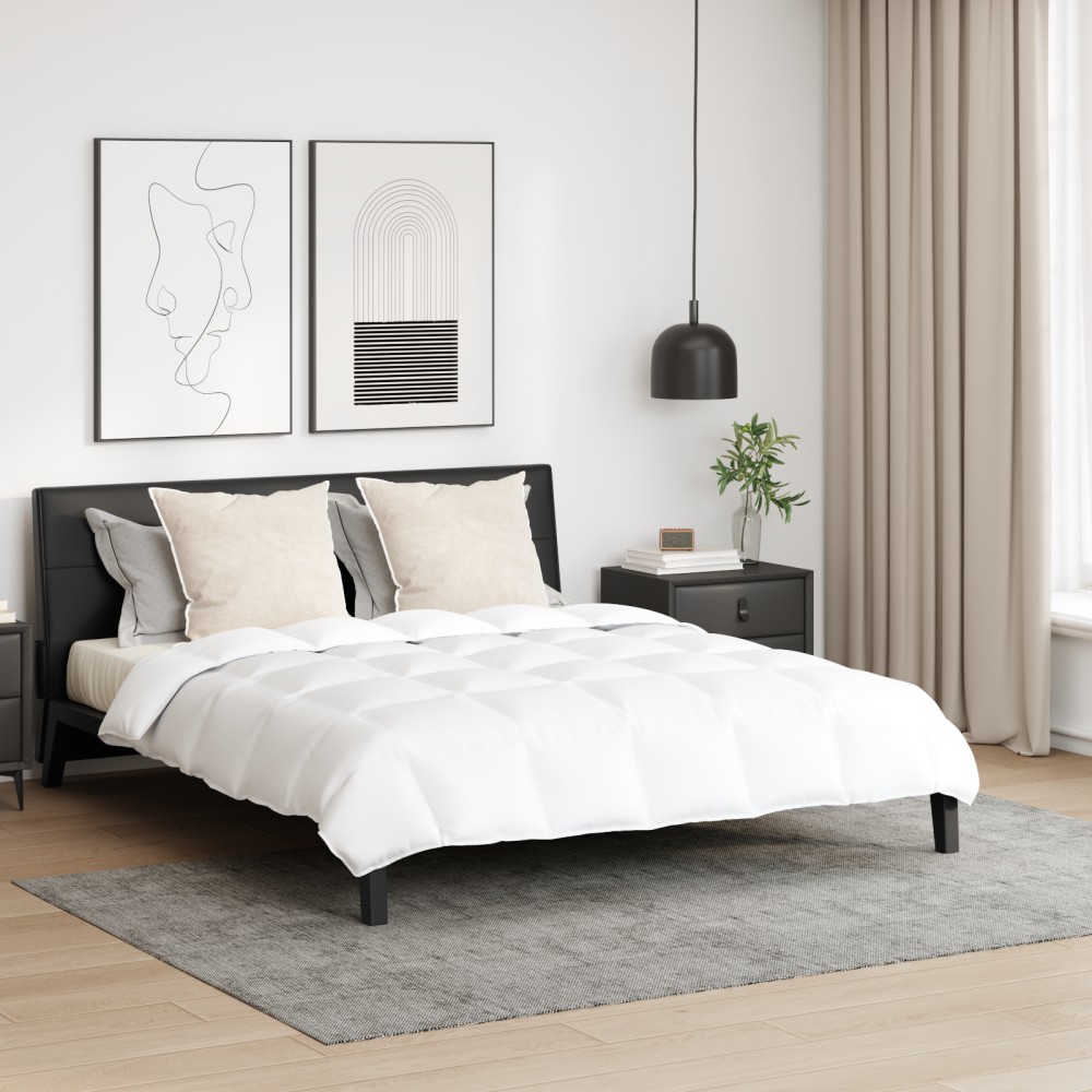 vidaXL Pilotă 3 pcs Alb 240 x 200 cm Jos
