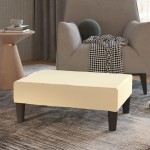vidaXL Taburet, crem, 78x56x32 cm, piele ecologică vidaXL Taburet, crem, 78x56x32 cm, piele ecologică