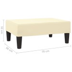 vidaXL Taburet, crem, 78x56x32 cm, piele ecologică vidaXL Taburet, crem, 78x56x32 cm, piele ecologică