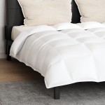 vidaXL Pilotă Altele cu pernă 3 pcs Alb 200 x 220 cm Jos vidaXL Pilotă Altele cu pernă 3 pcs Alb 200 x 220 cm Jos
