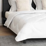 vidaXL Pilotă cu pernă 3 pcs Alb 200 x 200 cm Microfibră vidaXL Pilotă cu pernă 3 pcs Alb 200 x 200 cm Microfibră