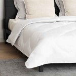 vidaXL Pilotă cu pernă 3 pcs Alb 200 x 220 cm Microfibră vidaXL Pilotă cu pernă 3 pcs Alb 200 x 220 cm Microfibră