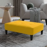 vidaXL Taburet, galben, 78x56x32 cm, catifea vidaXL Taburet, galben, 78x56x32 cm, catifea