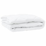 vidaXL Duvet pentru toate sezoanele cu pernă 3 pcs Alb Microfibră