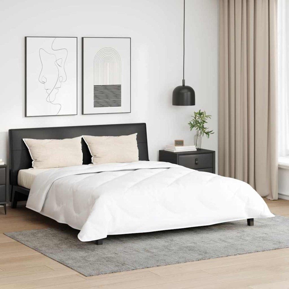 vidaXL Duvet pentru toate sezoanele 3 pcs Alb 200 x 220 cm Microfibră