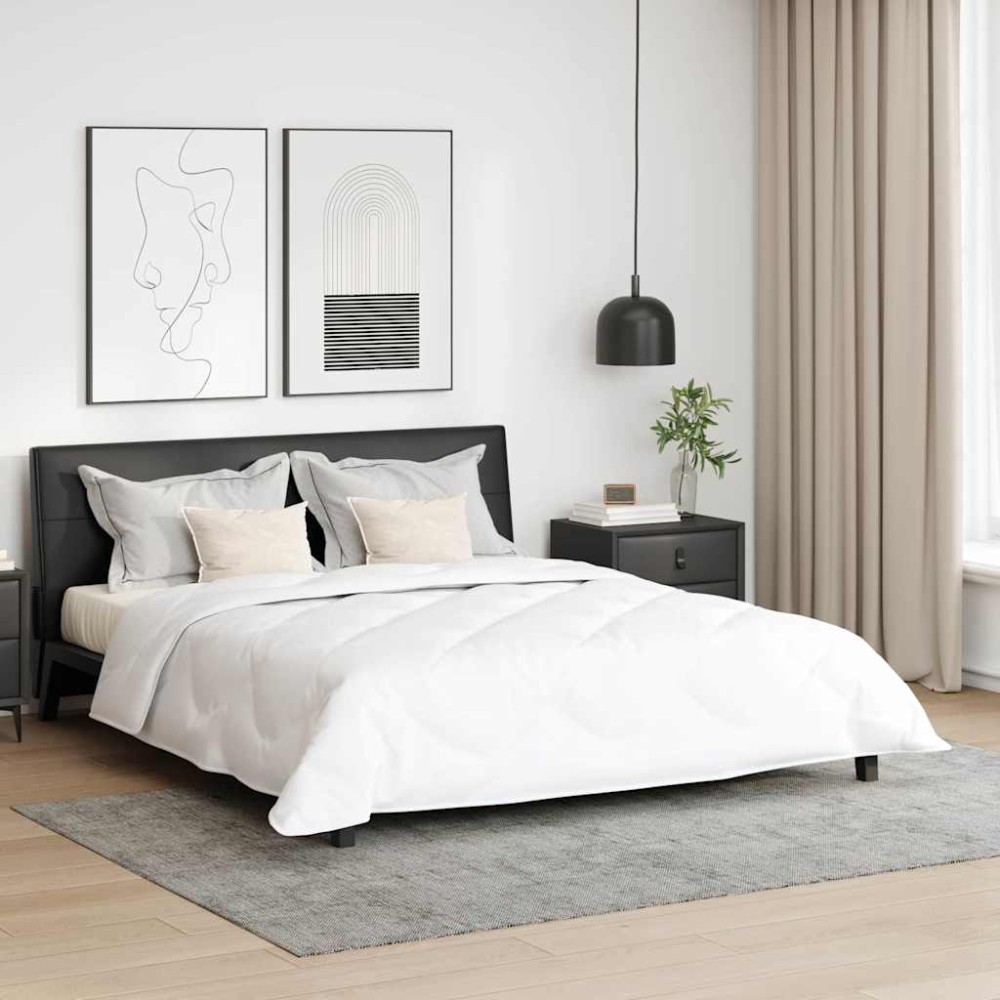 vidaXL Duvet pentru toate sezoanele 3 pcs Alb 240 x 260 cm Microfibră