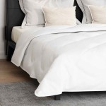vidaXL Duvet pentru toate sezoanele 3 pcs Alb 240 x 260 cm Microfibră
