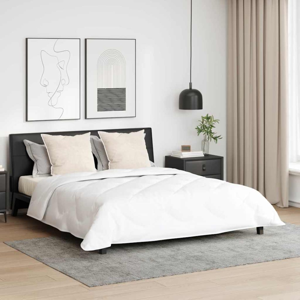 vidaXL Duvet pentru toate sezoanele 3 pcs Alb 240 x 260 cm Microfibră