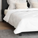 vidaXL Pilotă Altele cu pernă 3 pcs Alb 200 x 220 cm Microfibră vidaXL Pilotă Altele cu pernă 3 pcs Alb 200 x 220 cm Microfibră
