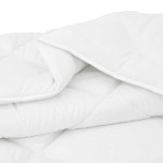 vidaXL Duvet cu perne cu pernă 3 pcs Alb Microfibră și Pene de Rață